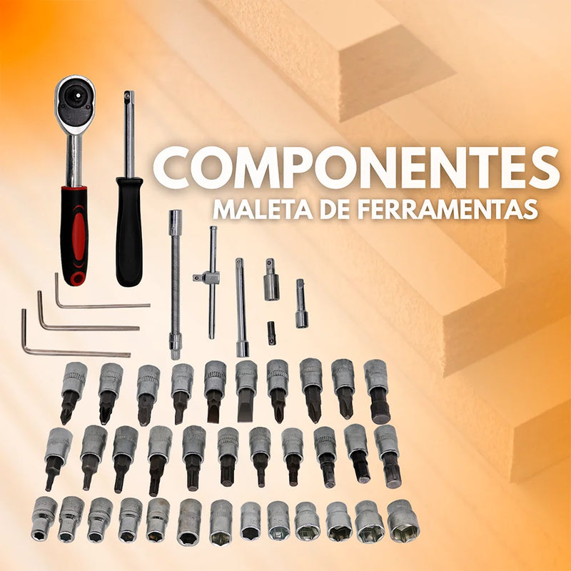 Kit de ferramentas multiuso com 46 peças e estojo