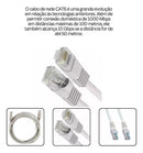 Cabo de Rede FTP Cat6 RJ45 2 Metros 1000Mbps