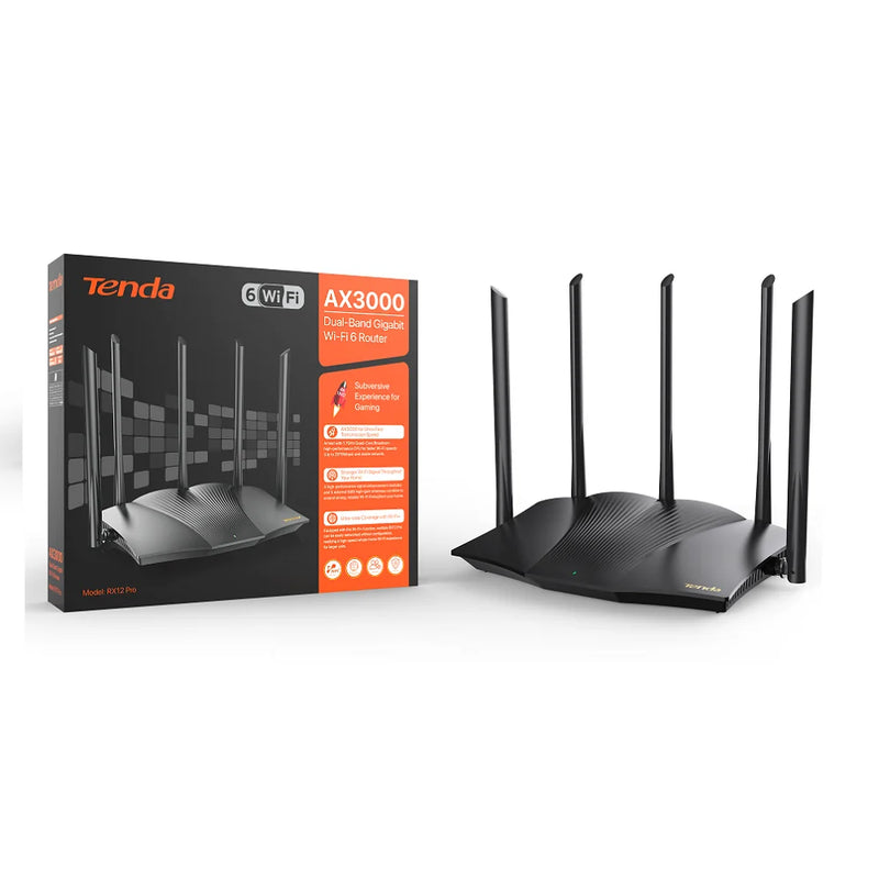 Tenda AX1500/AX3000 Wifi 6 Mesh WIFI Gigabit Router 2.4G 5GHz Dual-Band RX12 PRO WIFI6 Wireless Signal Amplifier WiFi Repeater