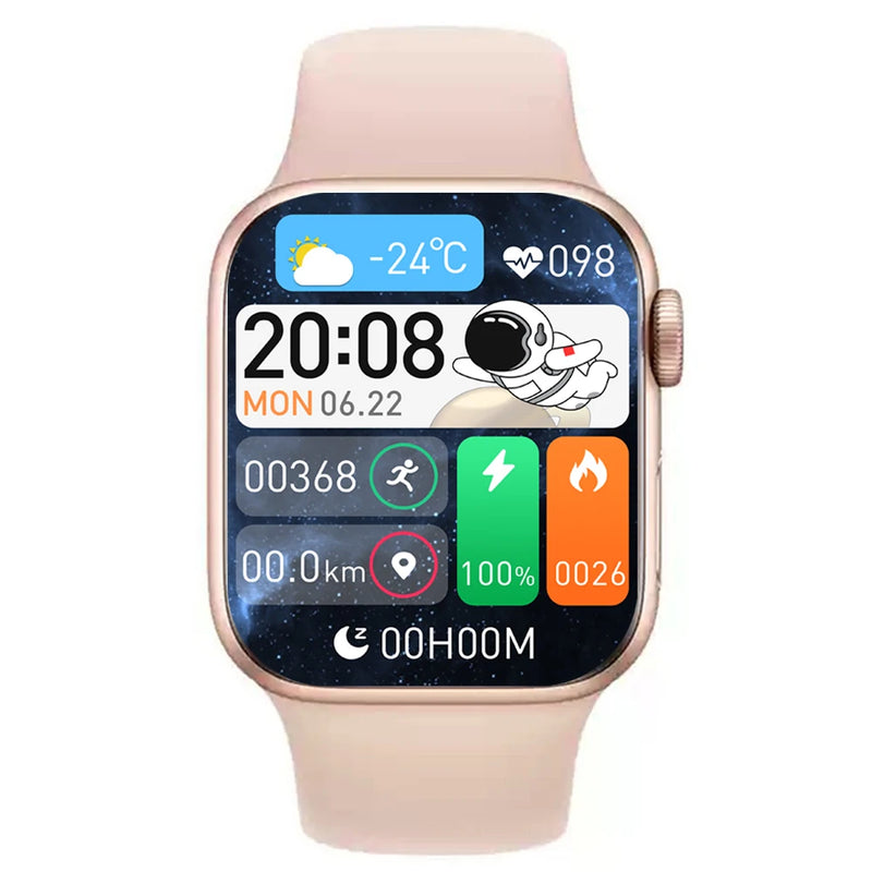 Relógio inteligente série 9 AMOLED smartwatch masculino 2024 NFC GPS rastreador tela 320*385 relógio HD 9