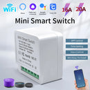 Módulo de interruptor inteligente mini WiFi 16A/20A com controle bidirecional, aplicativo Cozy Life, controle remoto para Alexa, Google Home Automation, controle de voz
