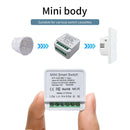 Módulo de interruptor inteligente mini WiFi 16A/20A com controle bidirecional, aplicativo Cozy Life, controle remoto para Alexa, Google Home Automation, controle de voz